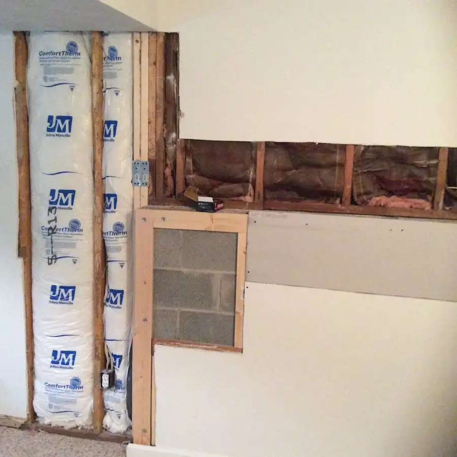 Wall insulation replacement during Structural Drying in Collingswood